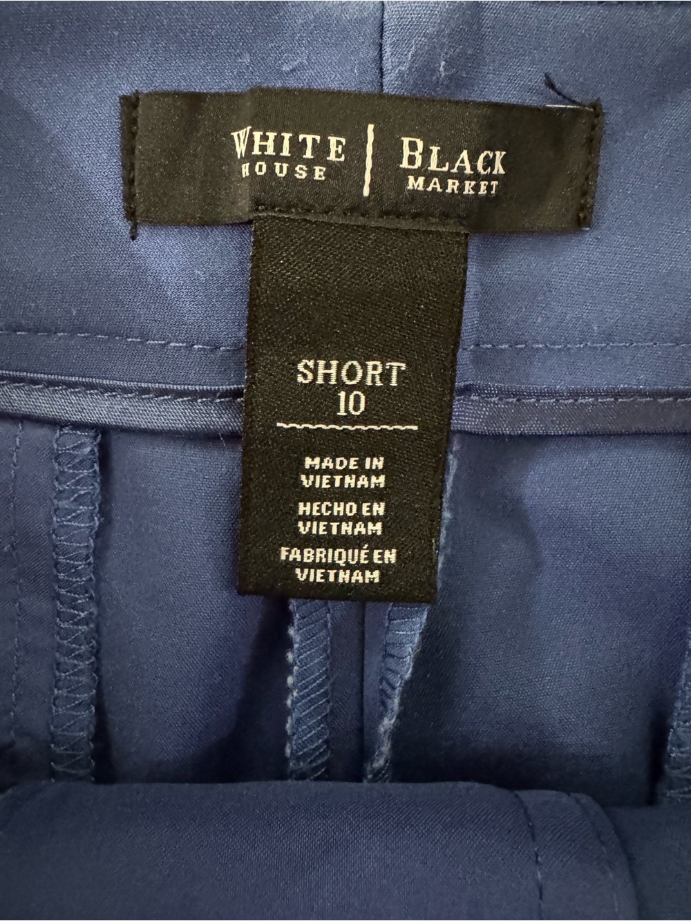 White House Black Market Blue Tailored Shorts Size 10 Stretch - Picture 3 of 5
